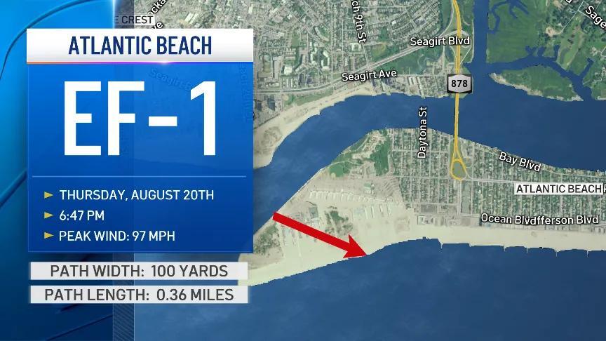 Confirmed EF-1 tornado ripped through Long Island beach club; See damage from above