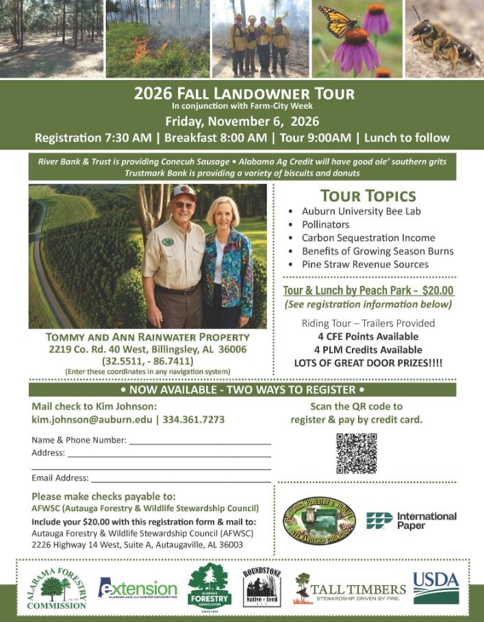 📅 2026 Fall Landowner Tour in Autauga County – Nov. 6 - NewsBreak