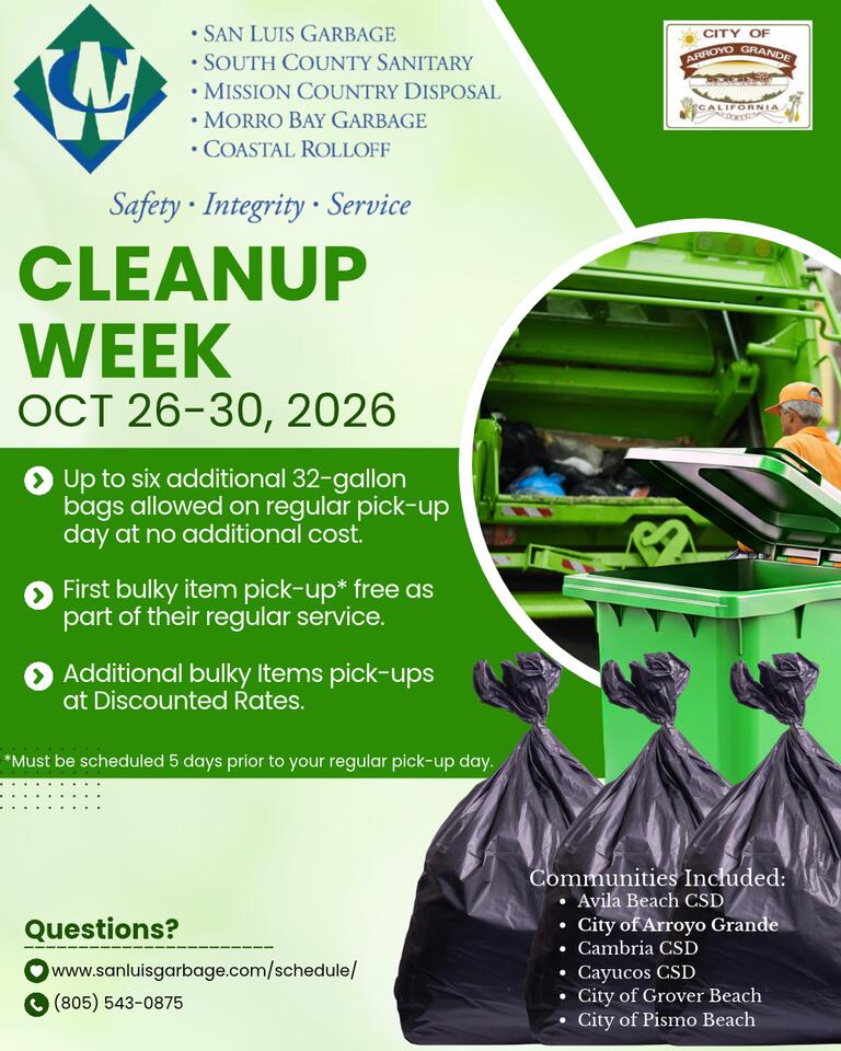 Extra trash pickup week in Arroyo Grande - NewsBreak