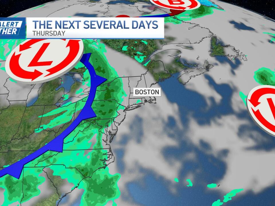 Warm with sun and clouds Monday, heavy rain expected later this week