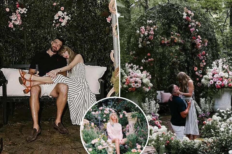 Taylor Swift and Travis Kelce's lavish engagement garden may be nod to  'Lover' album - NewsBreak