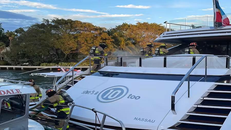 Fire erupts in engine room of 100-foot yacht in Fort Lauderdale - NewsBreak