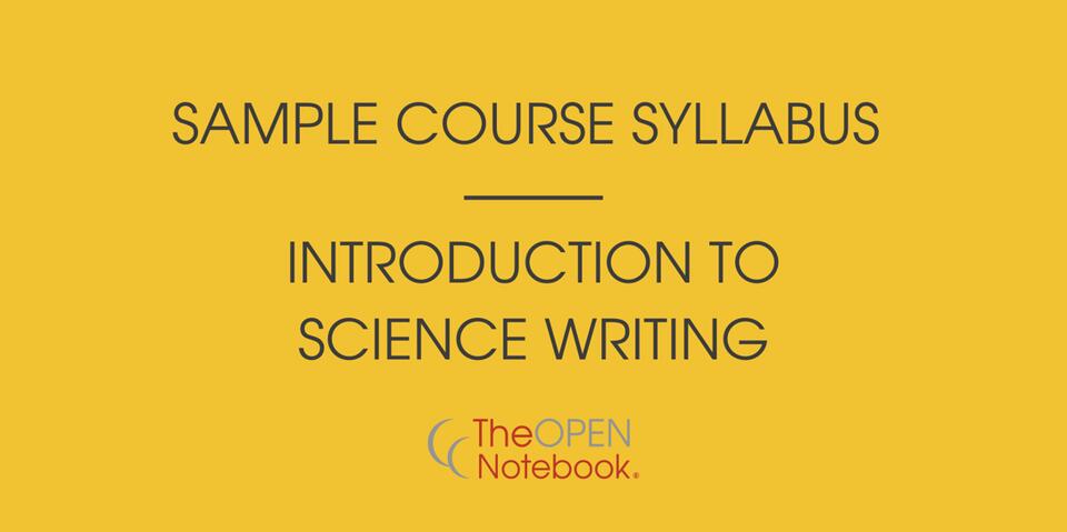 Presenting Our First Sample Course Syllabus: Introduction to Science ...