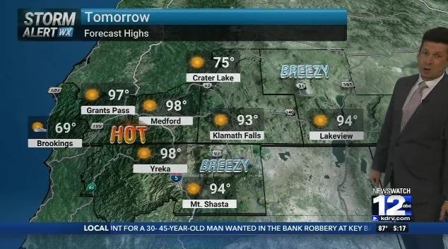 Brighter and hotter Friday