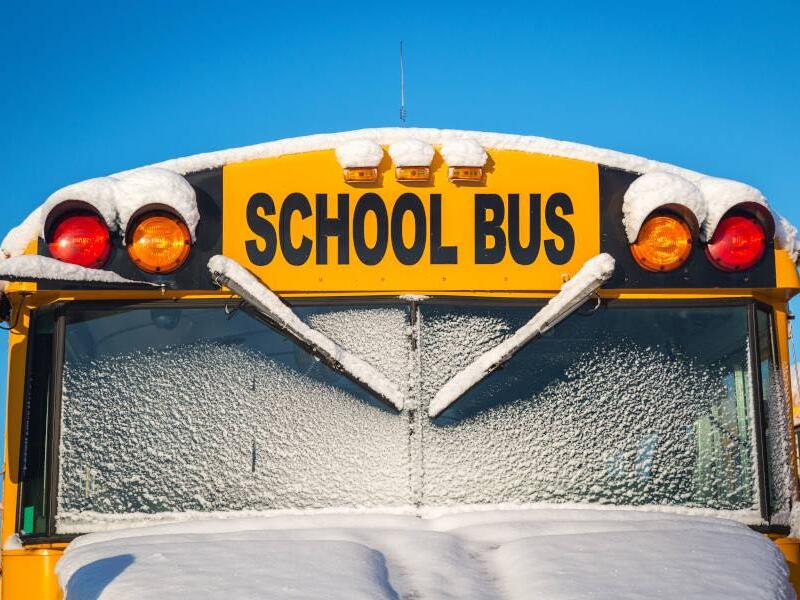 Car strikes school bus in Pocatello