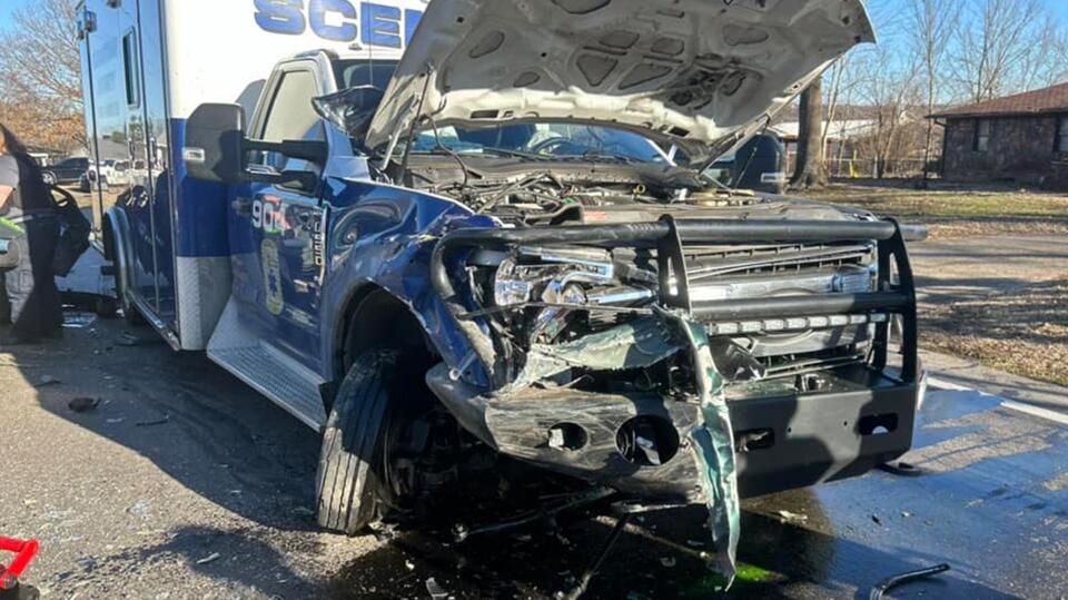 Sebastian County EMS down one ambulance after head-on collision in ...
