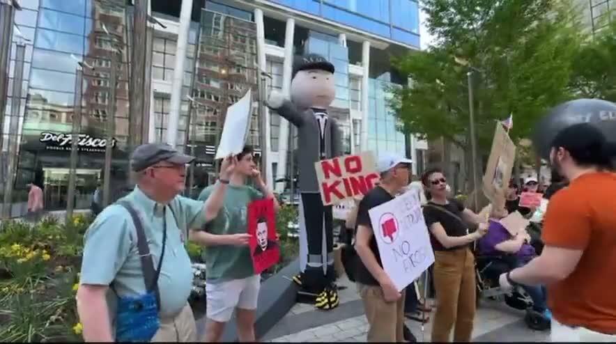 Liberal activists protest against Elon Musk in Boston with bizarre ...