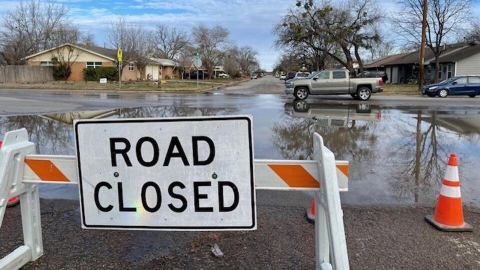 Water main break in north Abilene creates hazardous driving conditions ...