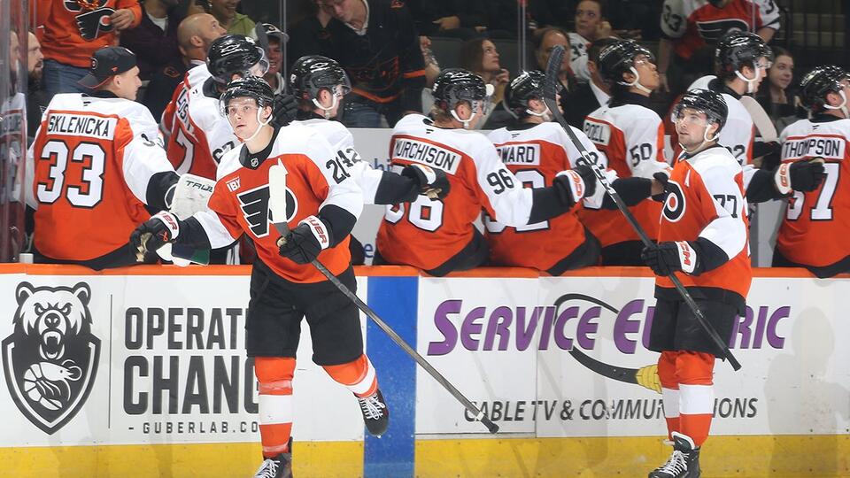 Bump has loud start in push for lineup spot as Flyers win rookie game ...