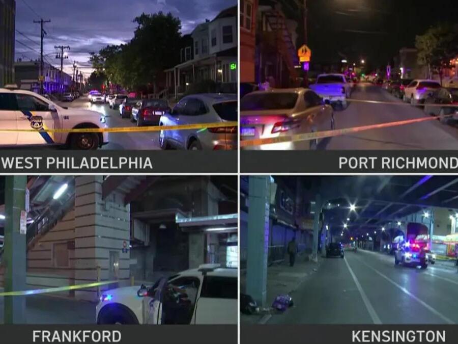 9 shot, 1 dead in several shootings over 8 hours in Philadelphia