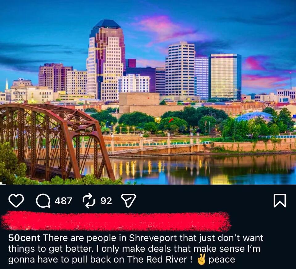 Rapper 50 Cent addresses Shreveport Mayor Tom Arceneaux in post on ...