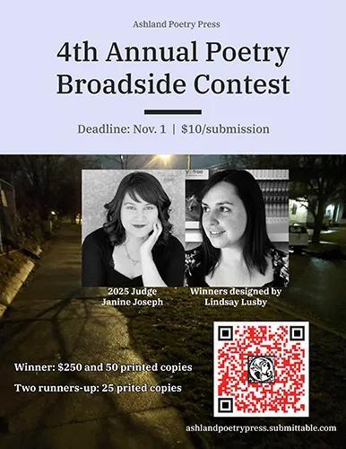 4th Annual Ashland Poetry Broadside Contest - NewsBreak