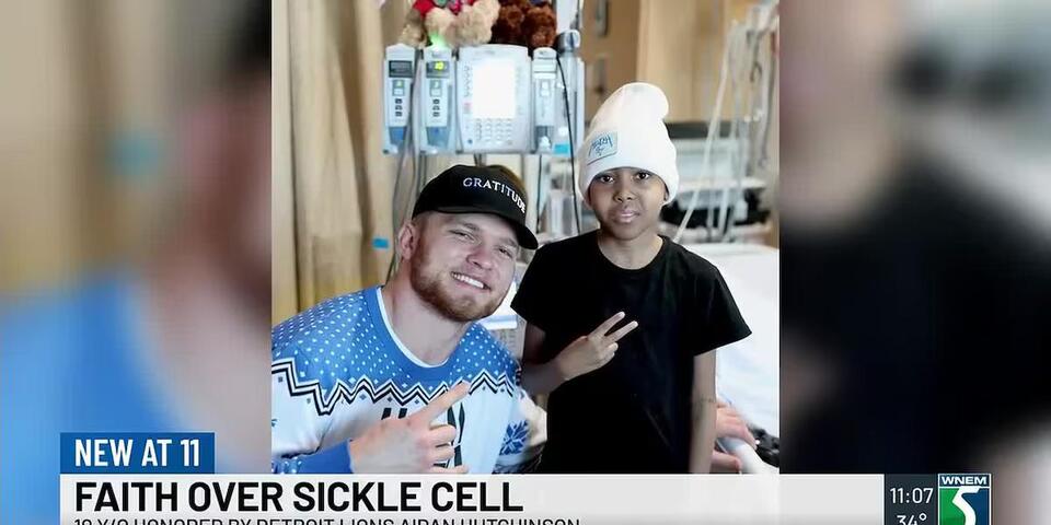 Saginaw boy honored by Detroit Lions while fighting sickle cell anemia ...
