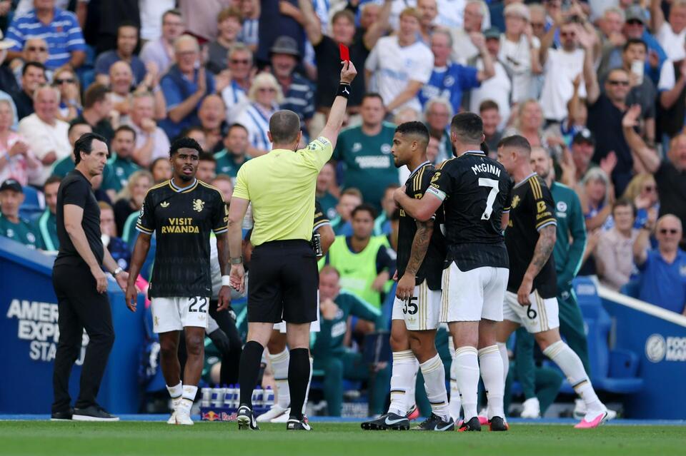 Joao Gomes to miss Arsenal clash after Aston Villa red card as problems mount for Unai Emery
