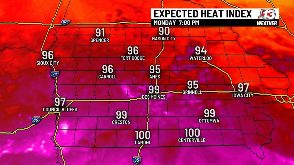 Hot temperatures and severe storm risks ahead for Iowa