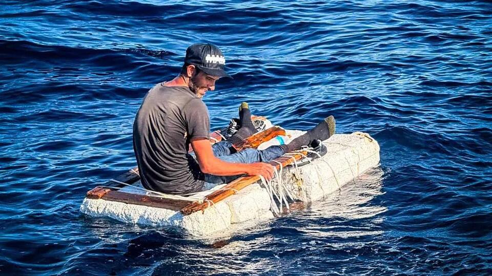 Cuban man found on makeshift raft near Key Biscayne ‘fortunate to be ...