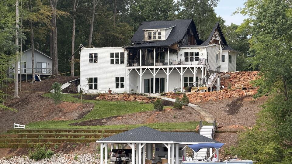 Fireworks spark massive fire at Lake Gaston home, deemed a total loss