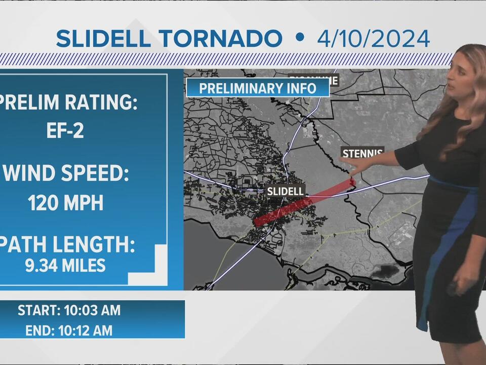 Strength, path of Slidell tornado determined by National Weather Service
