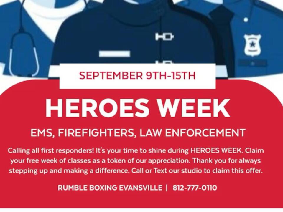 Evansville boxing gym offering free weeklong passes for first responders