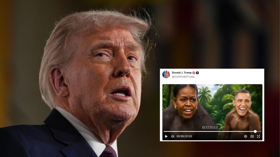 Trump Posts Video Depicting Barack and Michelle Obama as Apes - NewsBreak