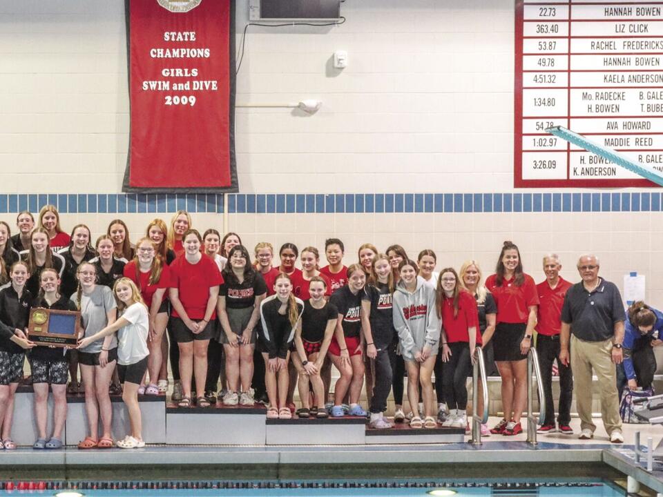 Girls swimming and diving Ponies claim 22nd straight section title