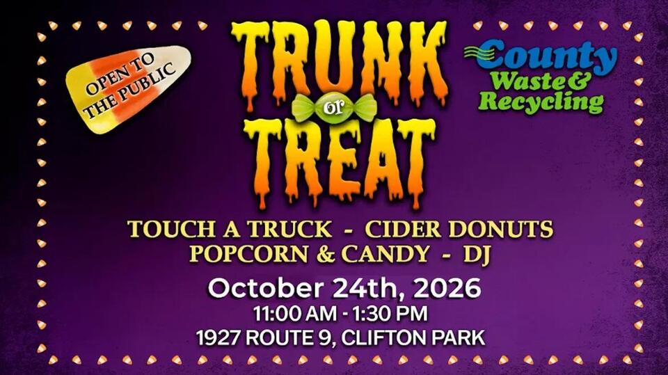 County Waste hosting free Trunk or Treat event in Clifton Park on Saturday