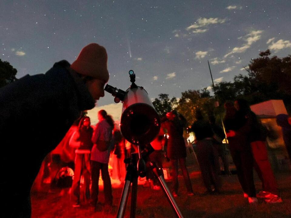 The dark sky over an urban park in central Mexico attracts stargazers