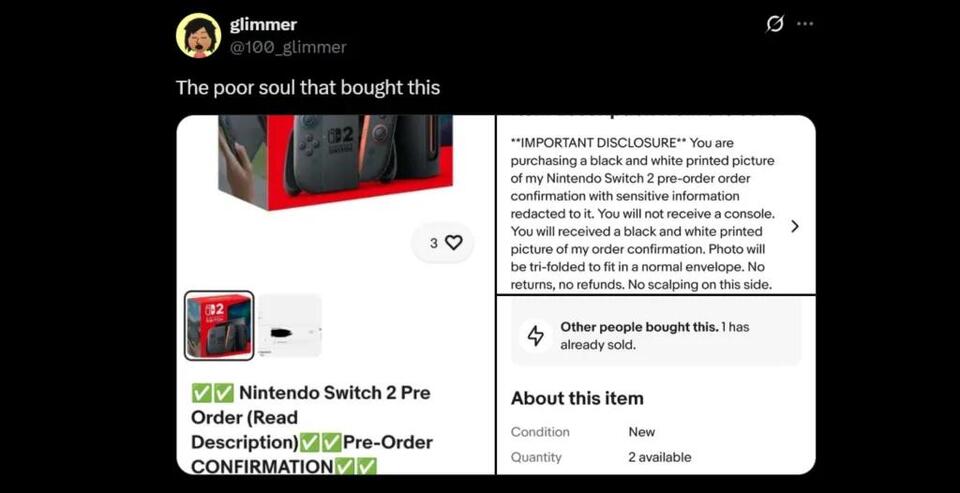 Scalpers Are Already Scamming People With Fake Nintendo Switch 2 Pre ...