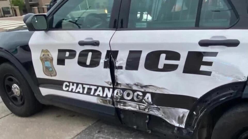 Crash & dash Driver arrested after sideswiping Chattanooga police car