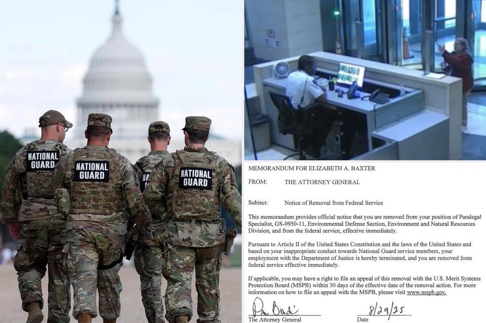 Bondi fires DOJ staffer who flipped off National Guard in DC — and was seen  boasting about it - NewsBreak