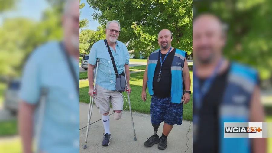 Delivery driver's act of kindness helps fellow amputee
