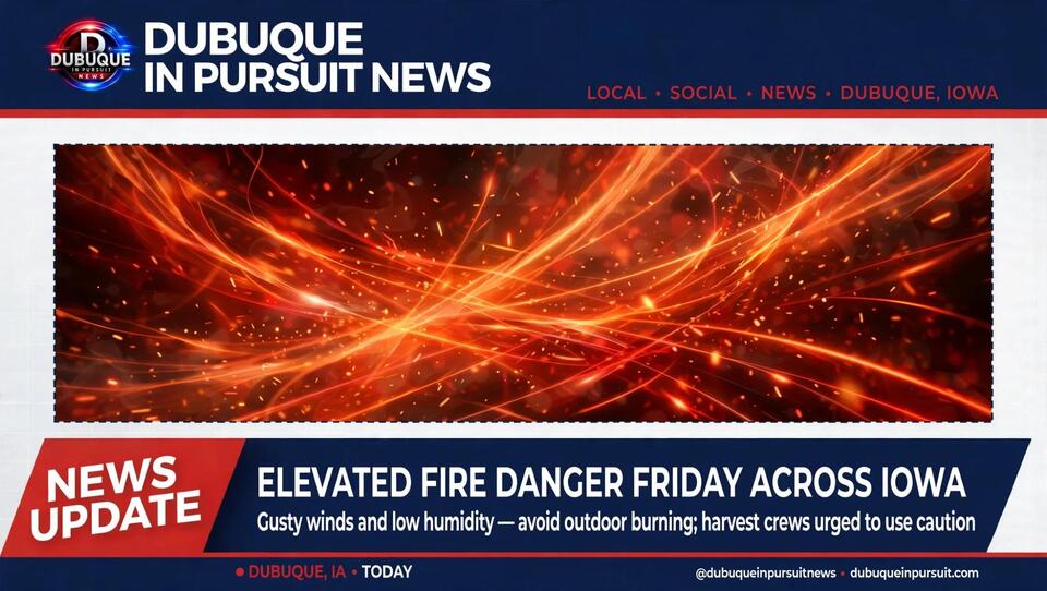Elevated Fire Danger Friday Across Iowa; Harvest Crews Urged to Use ...