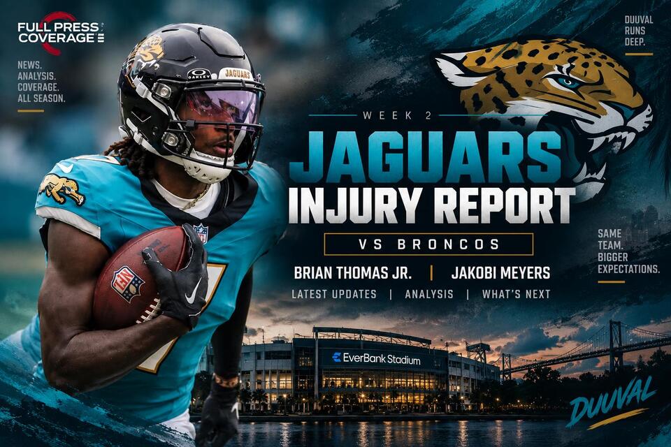 Jaguars Injury Report Week 2: Brian Thomas Jr., Jakobi Meyers Limited ...