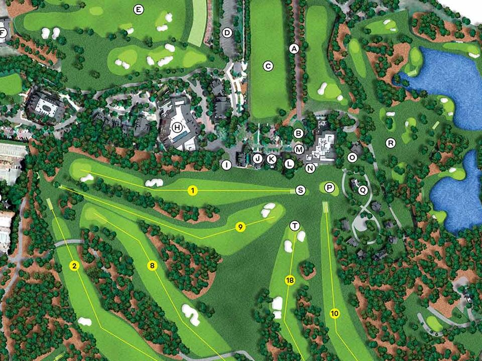 Ultimate guide to Augusta National Course map, major buildings, landmarks