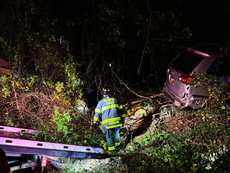 SUV Crashes Down Embankment In Mahopac
