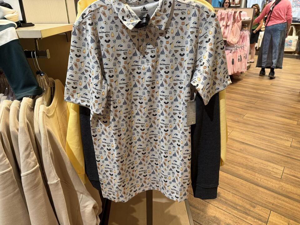 Walt Disney World Polo Featuring Park Icons & Snacks is Now Available ...