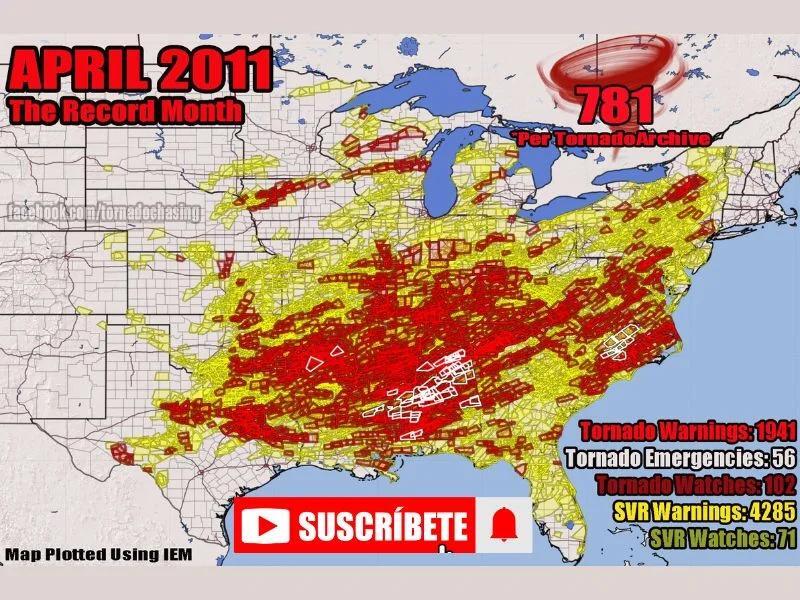 781 Tornadoes and 4 EF-5s Made April 2011 the All-Time Record Month for ...