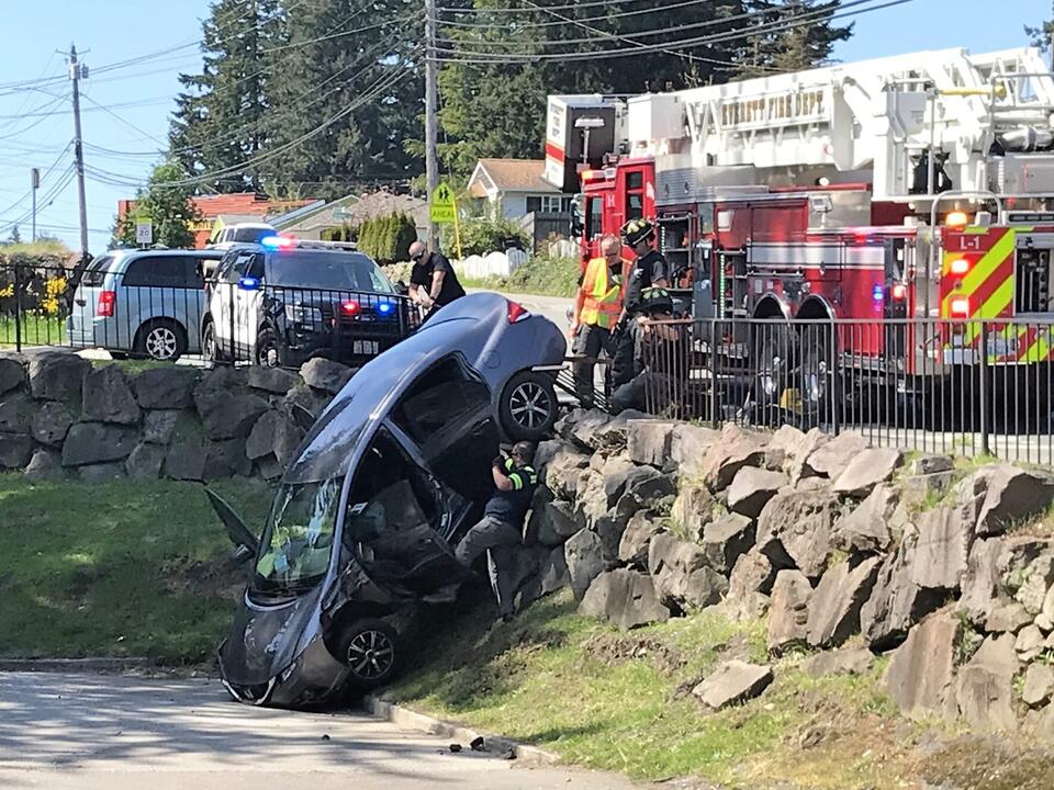No Injuries But Quite The Landing In Central Everett Crash