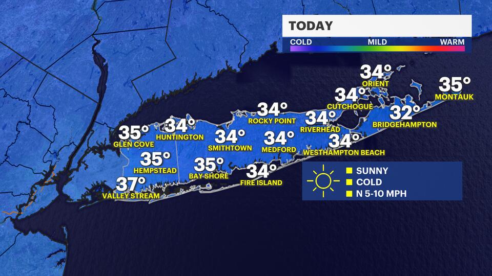 Clear, bright skies and frigid temperatures on Long Island - NewsBreak