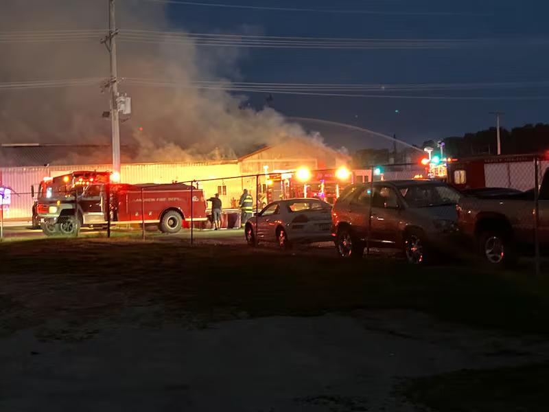 Crews respond to fire Saturday at Maquoketa auto business
