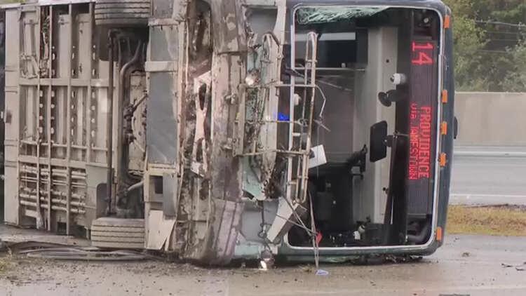 Passenger describes terrifying Rhode Island bus crash - NewsBreak