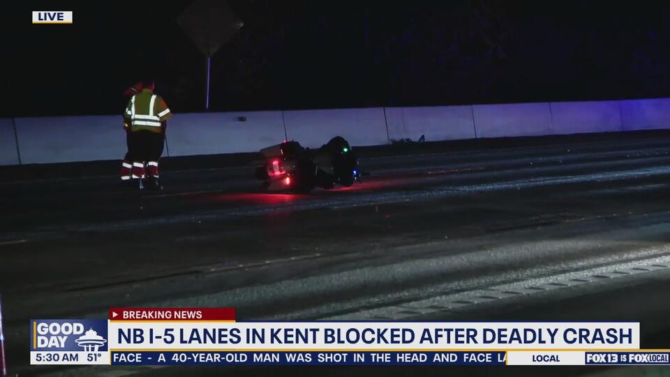 Motorcyclist killed in early-morning crash on I-5 near Kent, WA - NewsBreak
