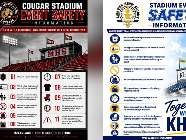 Outlying Kern County school districts add safety measures for large events