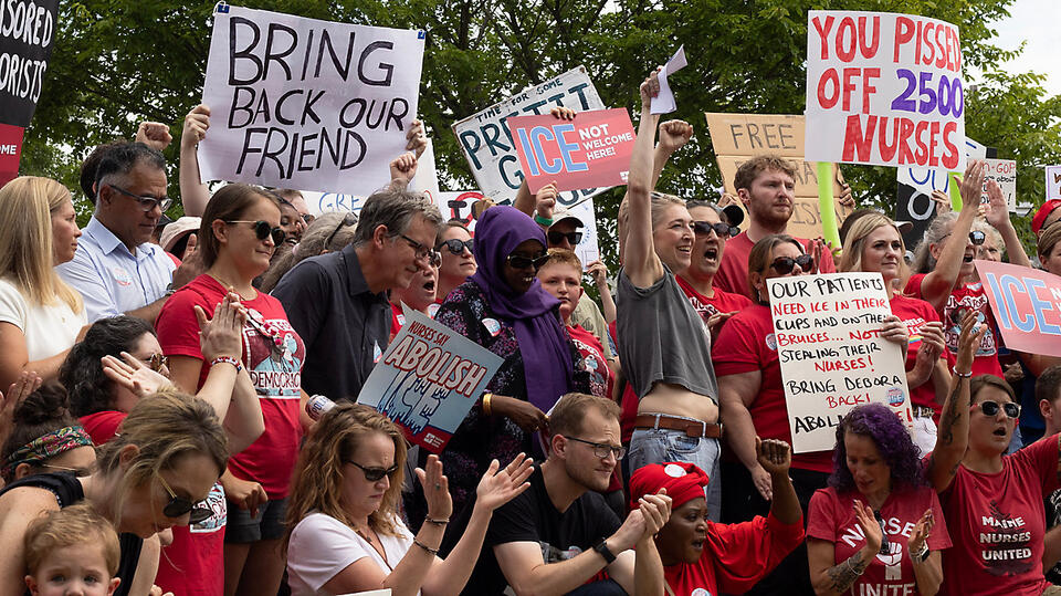 Maine Med nurses call for release, sponsorship of colleague detained by ICE