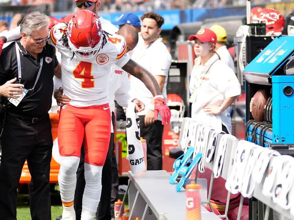 Report: Rashee Rice injured knee ligament, expected to be out for ...