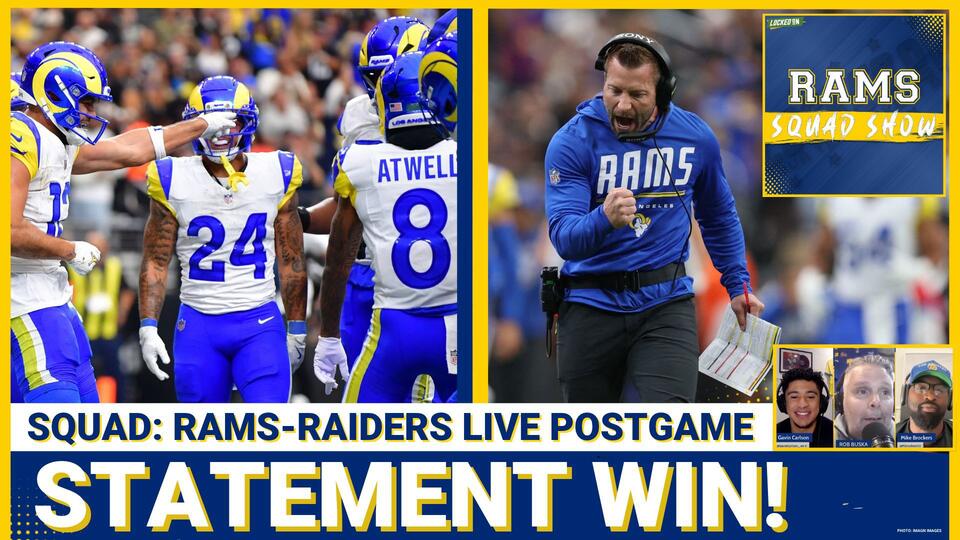 RAMS SQUAD SHOW: Sean McVay's PERFECT Gameplan, Defense Help Corum ...