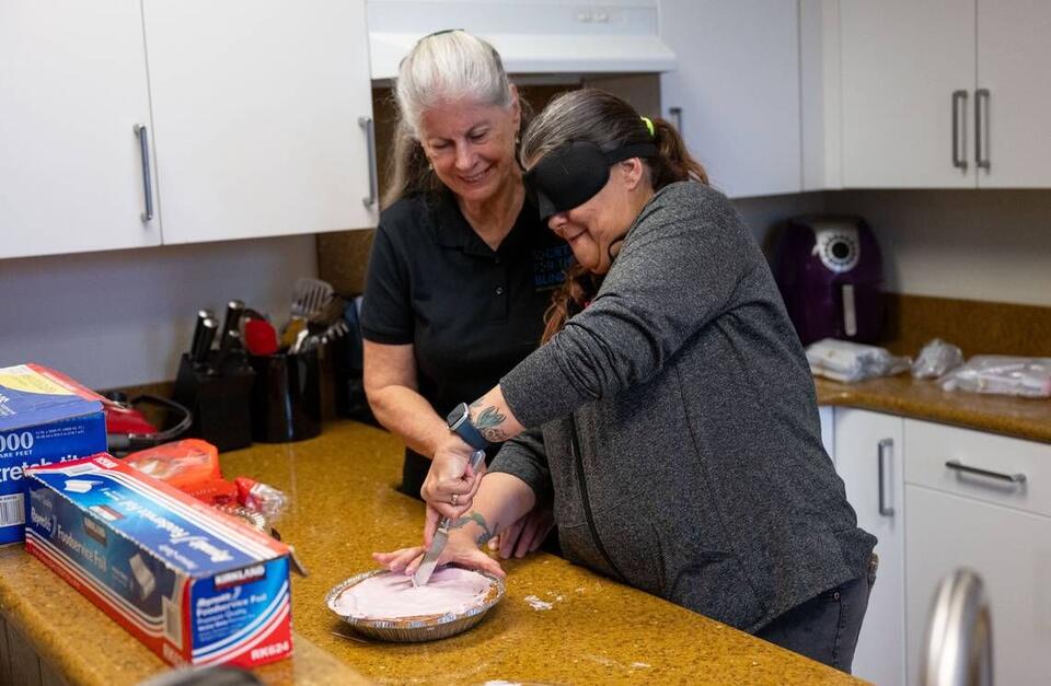 They learn to cook what they cannot see. This group helps blind people ...
