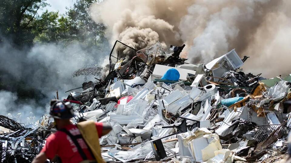 Two-alarm fire at Bedminster scrapyard in Upper Bucks County under ...