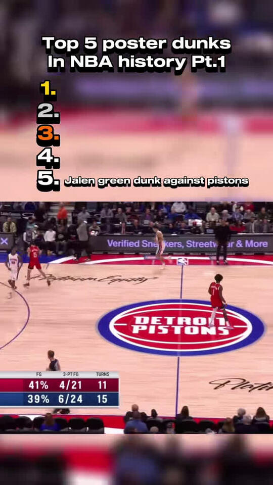 Unforgettable Moments Top 5 Poster Dunks In Nba History Pt 1 рџџђрџ ґ