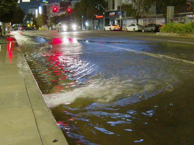 Water Main Break Floods Apartment Building Lobby in Westlake